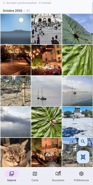 Screenshot of the Archibou Photos gallery